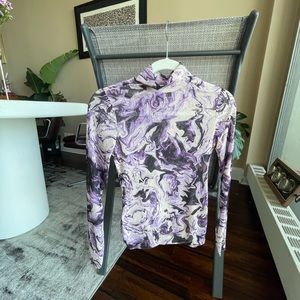 AFRM sheer turtle neck long sleeve